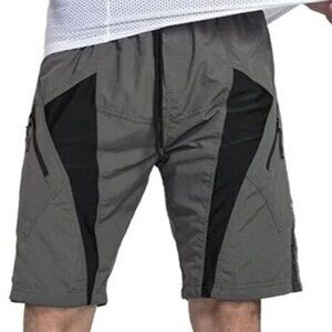 Santic Men's Gray Cycling Mountain Bike Shorts Loose-Fit Softshell Padded  3XL